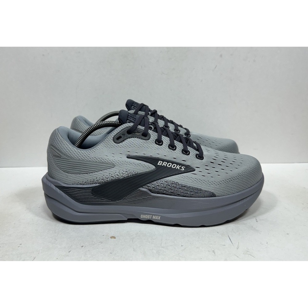 Brooks Ghost Max 3 Shoes Mens Size 10 4E Extra Wide Primer Grey Ebony Running